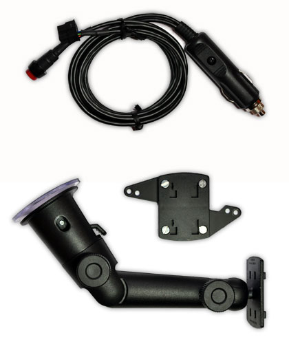 Monit Quick Install kit with suction mount and cigarette lighter adaptor