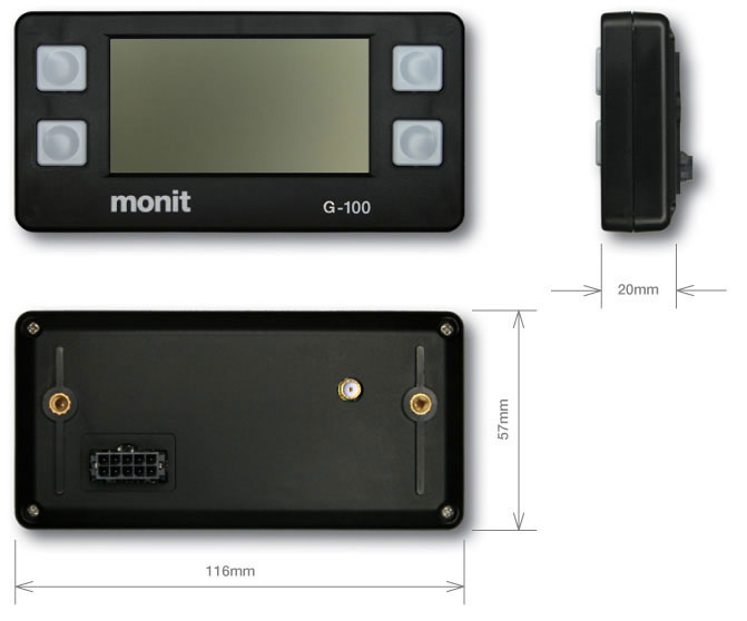 Specifications and dimensions of Monit